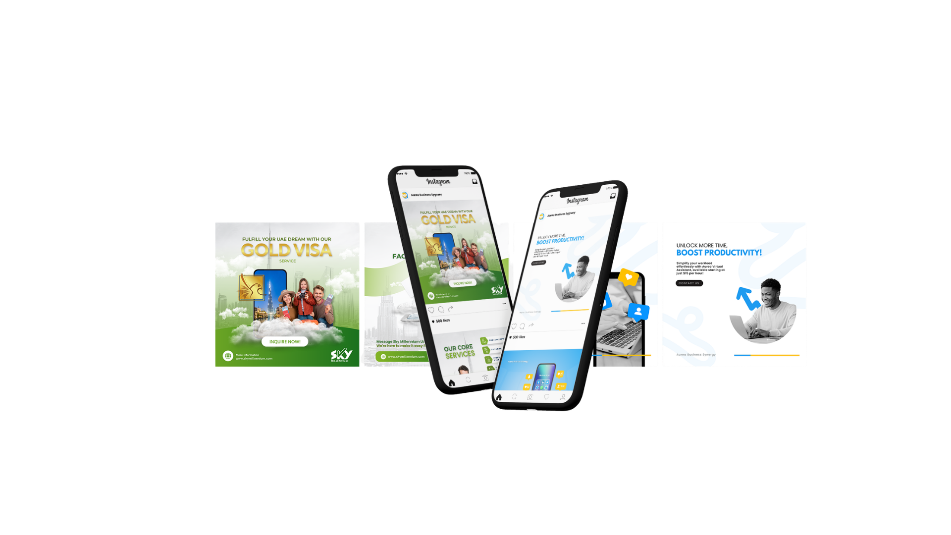 Examples of graphic design work